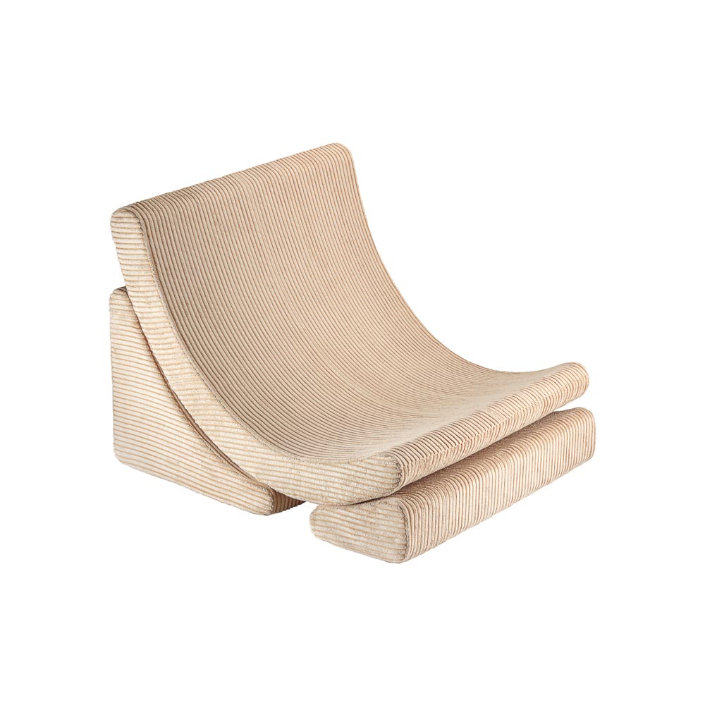 Modularer Mond Sessel aus Kordsamt