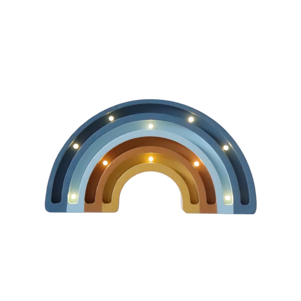 Mini LED Nachtlicht Regenbogen aus Holz, dimmbar