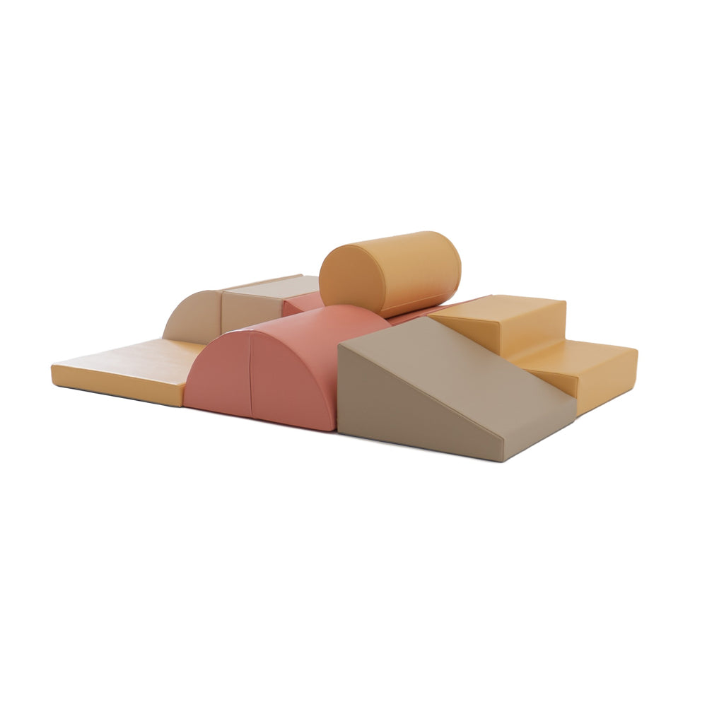 Motorikspielzeug Softblock Bausteinset 8 Teile, Autumn Pastell