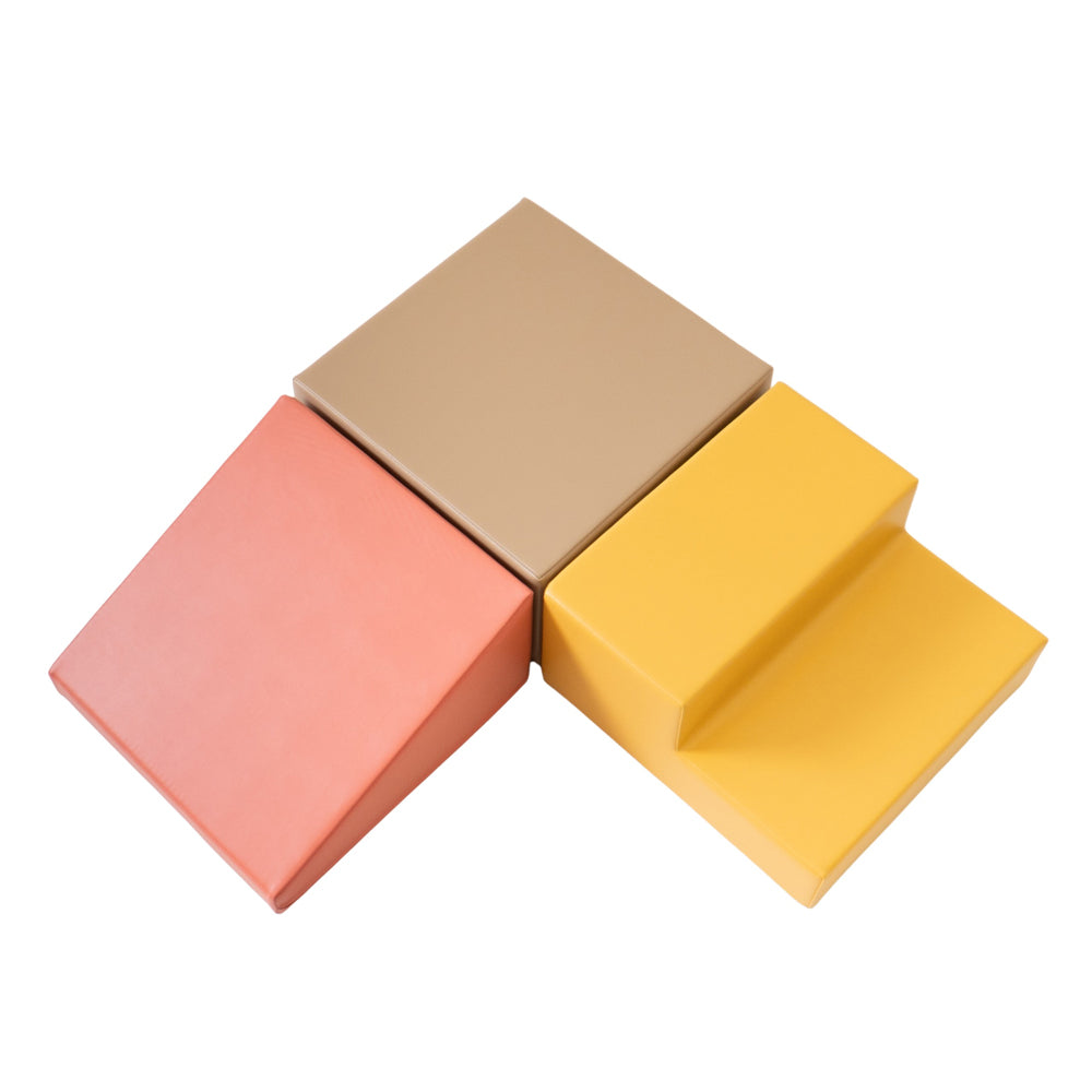 Motorikspielzeug Softblock Mini-Bausteinset 3 Teile, Autumn Pastell