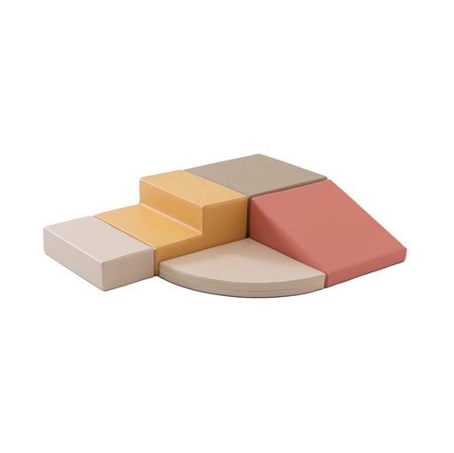 [SET_06_09] Motorikspielzeug Softblock Bausteinset 5 Teile, Autumn Pastell