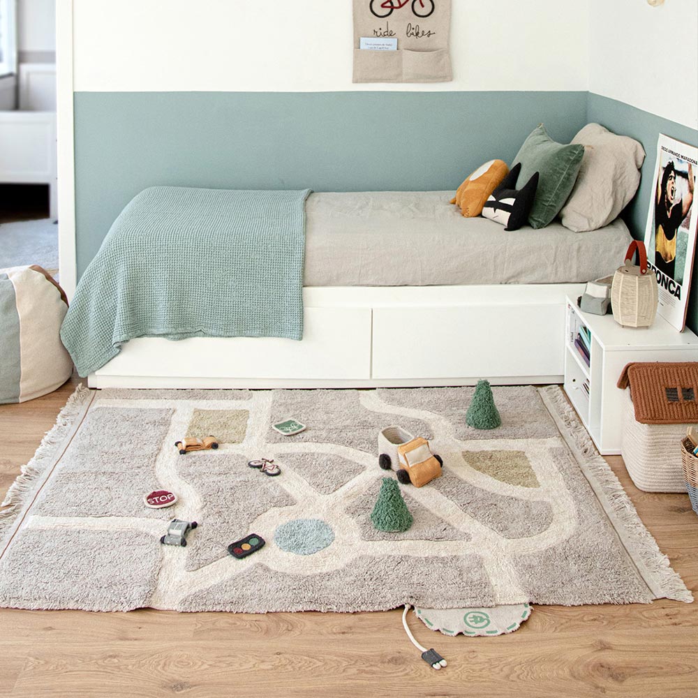 Spielteppich Eco-City mit Zubehör 120 x 170 cm, maschinenwaschbar