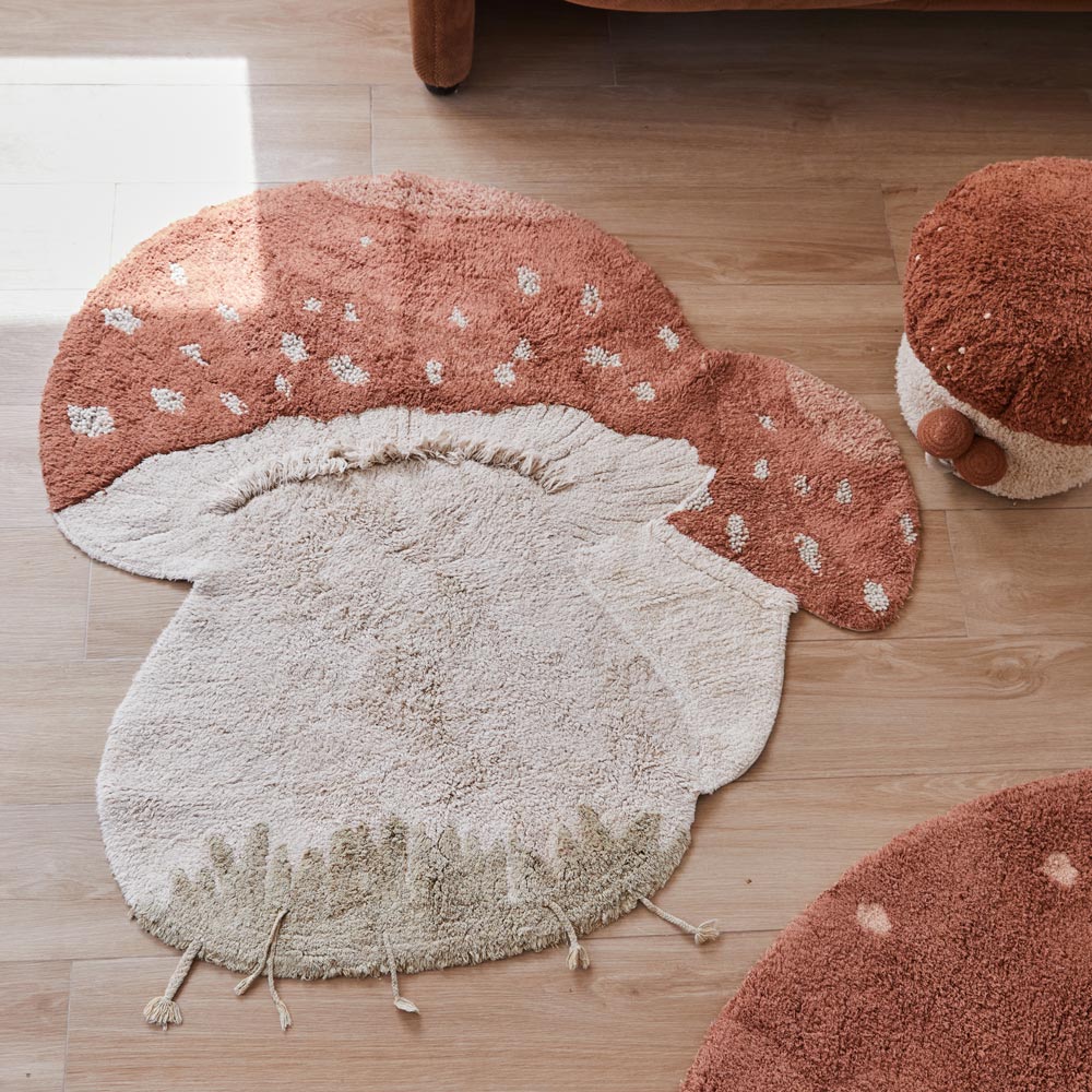 Kinderteppich Pilz Boletus 120 x 120 cm, maschinenwaschbar