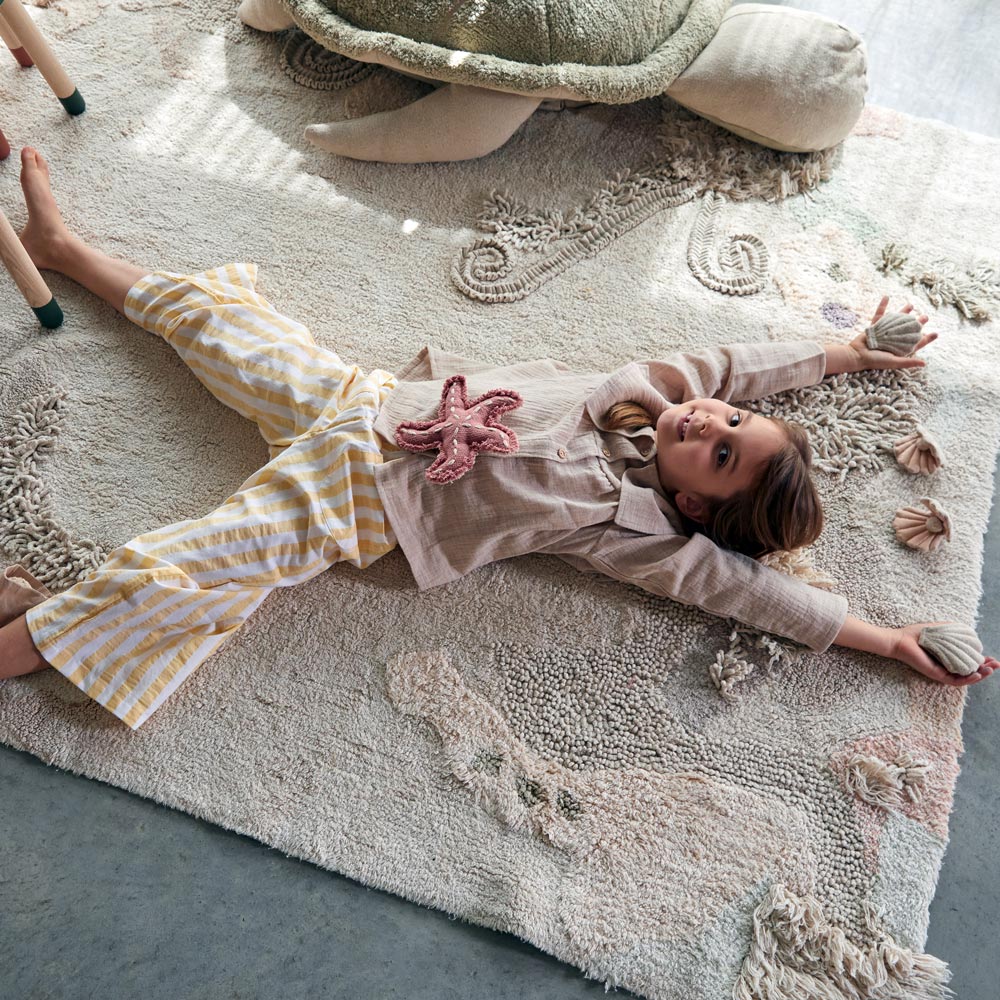 Spielteppich Meeresgrund mit Zubehör 140 x 200 cm, maschinenwaschbar