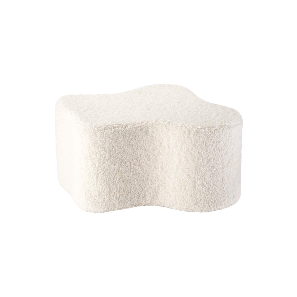 Pouf Wolke aus Teddy-Stoff