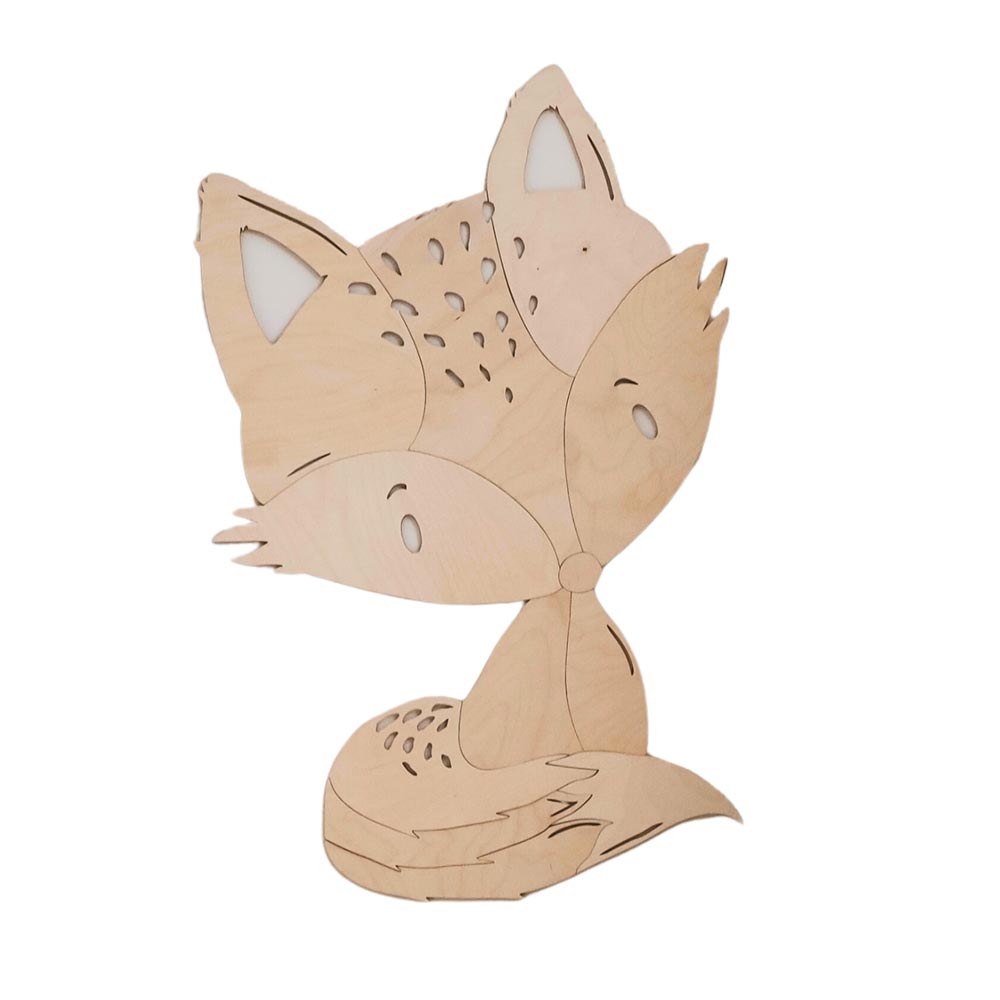 Wanddeko Fuchs aus Holz