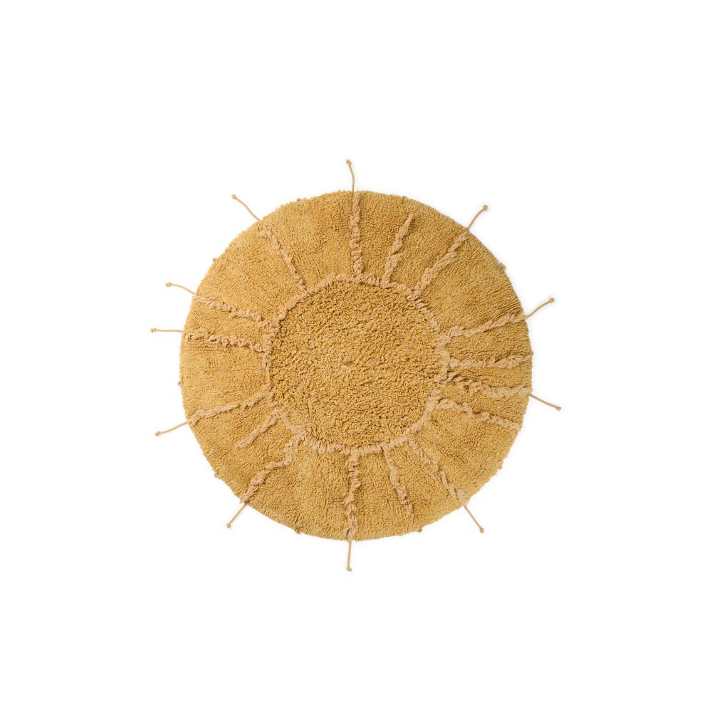 Baumwollteppich Sonne 100 cm, maschinenwaschbar