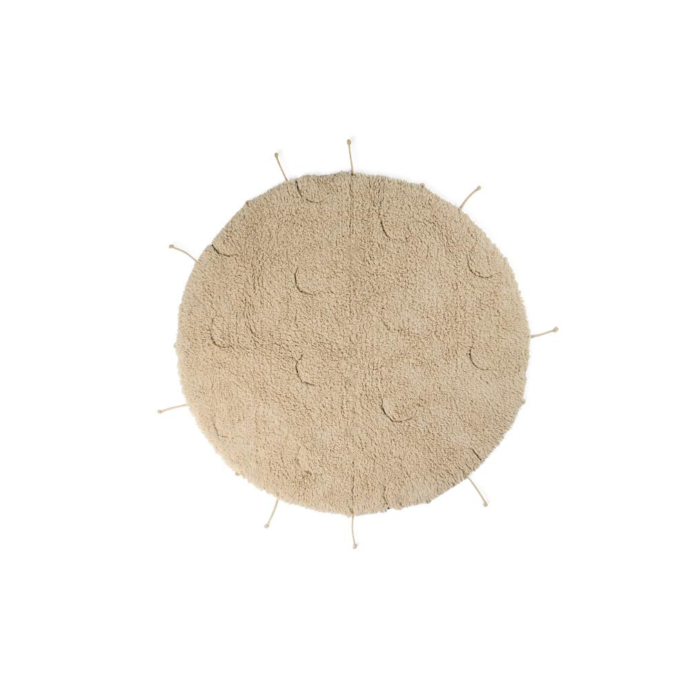 Baumwollteppich Mond 100 cm, maschinenwaschbar