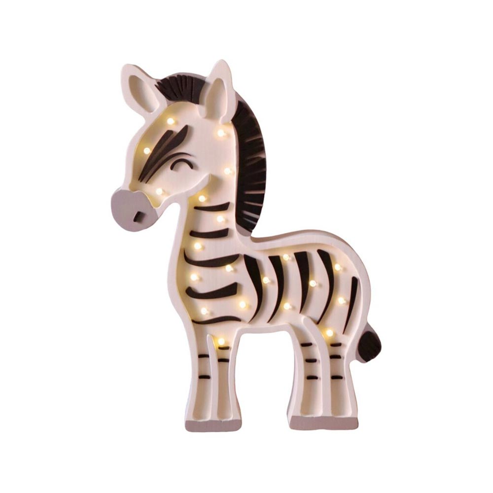 LED Nachtlicht Zebra aus Holz, dimmbar