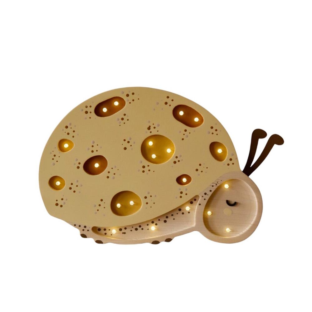 LED Nachtlicht Marienkäfer aus Holz, dimmbar
