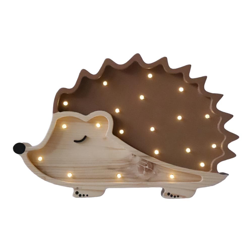 LED Nachtlicht Igel aus Holz, dimmbar