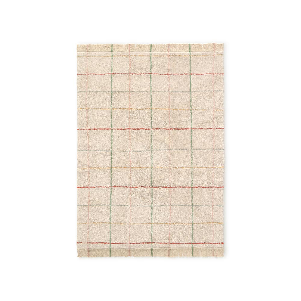 Baumwollteppich Linien, maschinenwaschbar