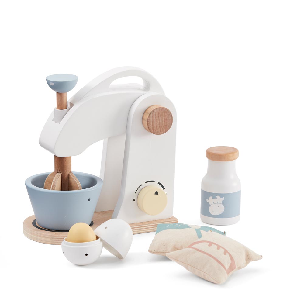 Kinderküchen Mixerset aus Holz mit Zubehör