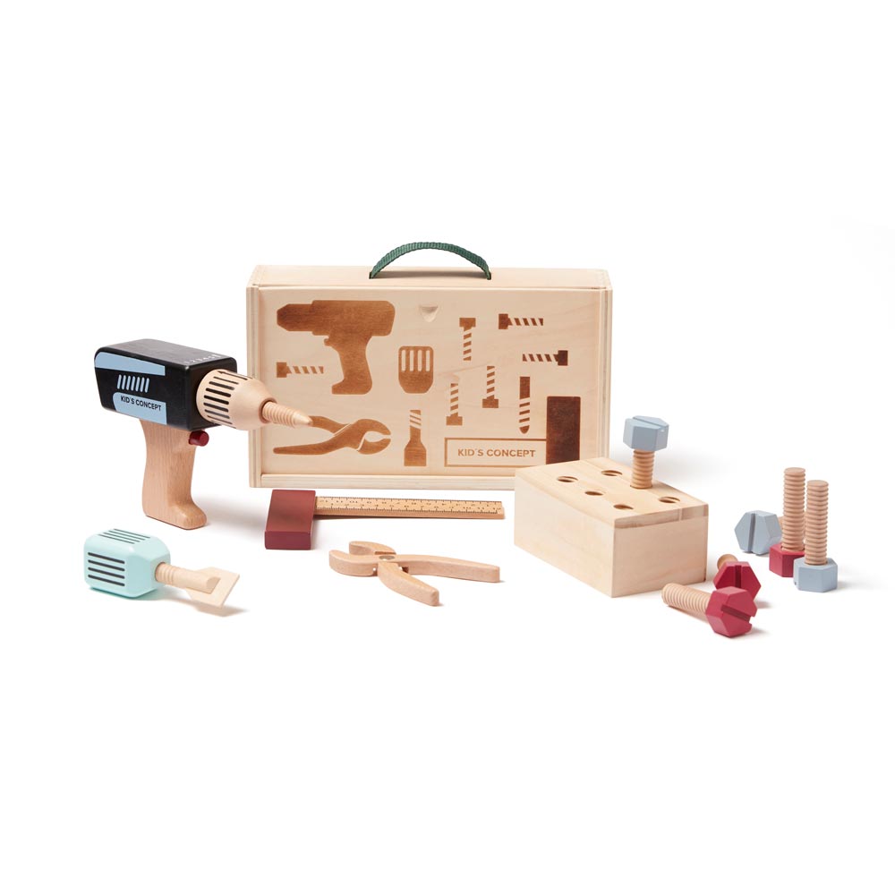 Werkzeugkoffer-Spielset aus Holz