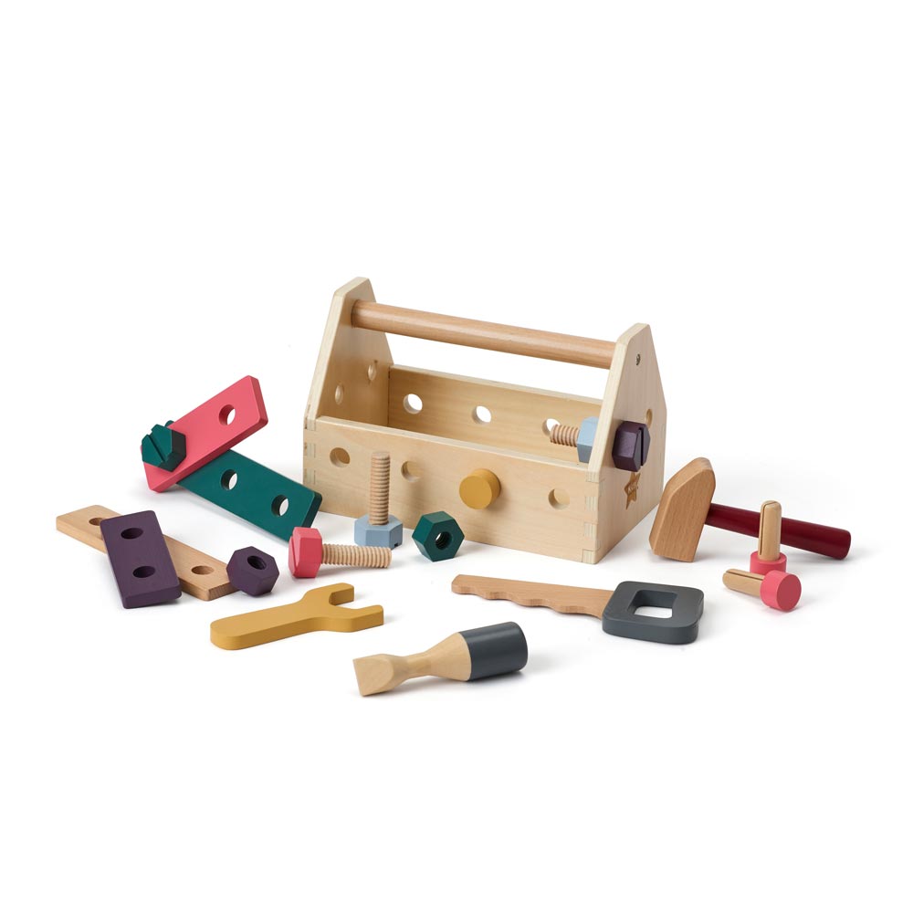 Werkzeugkiste-Spielset aus Holz