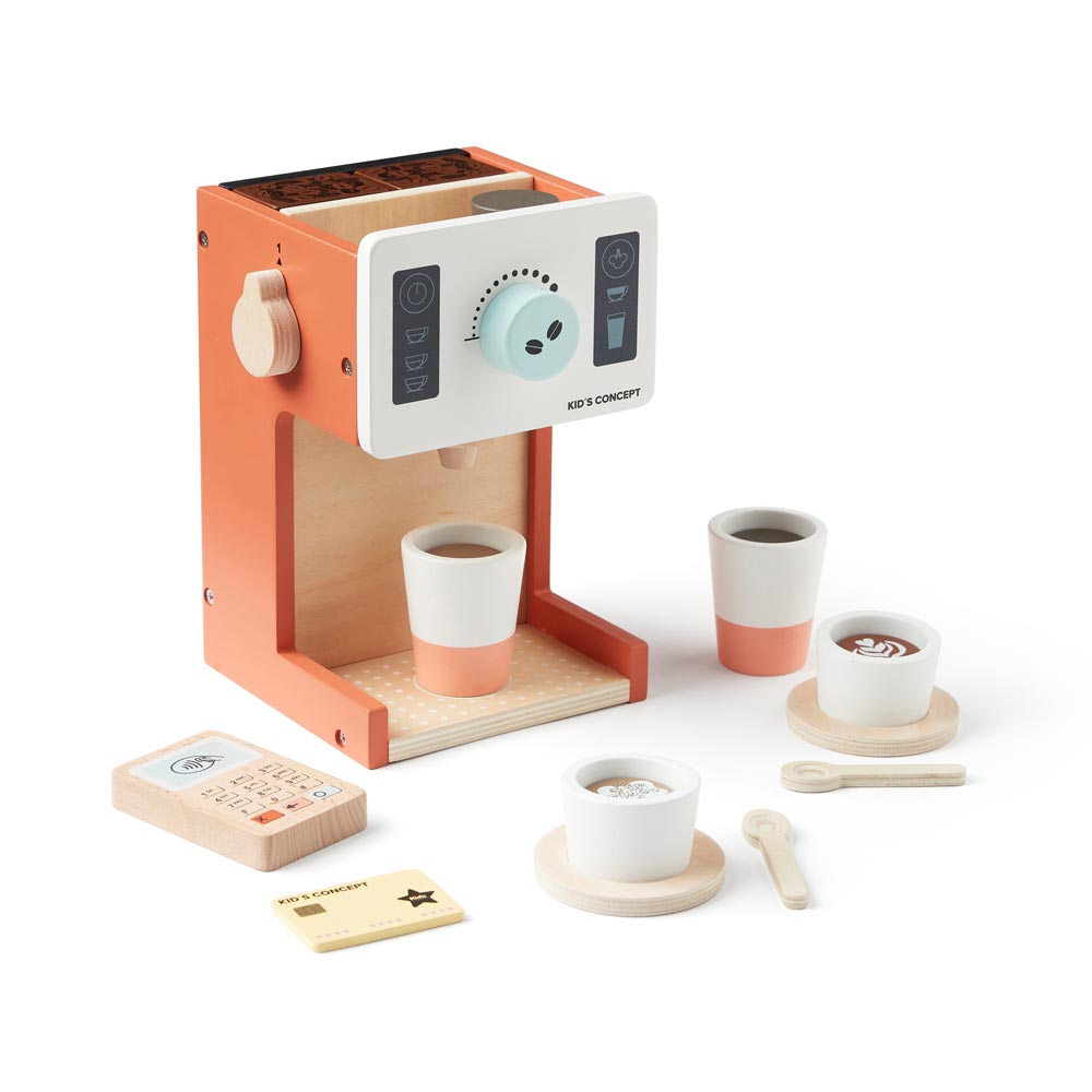 Kaffeemaschinen-Set für Kinderküchen, Holz
