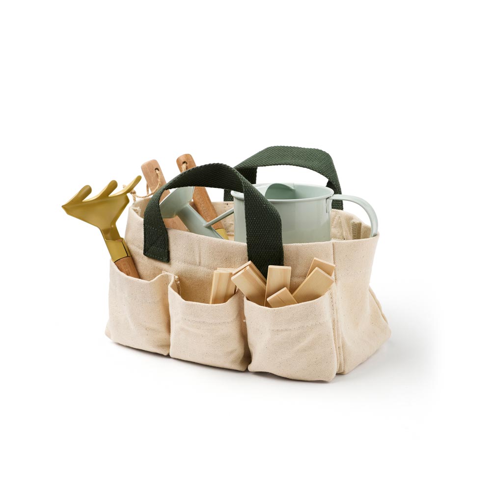 Gartenwerkzeug-Spielset aus Holz