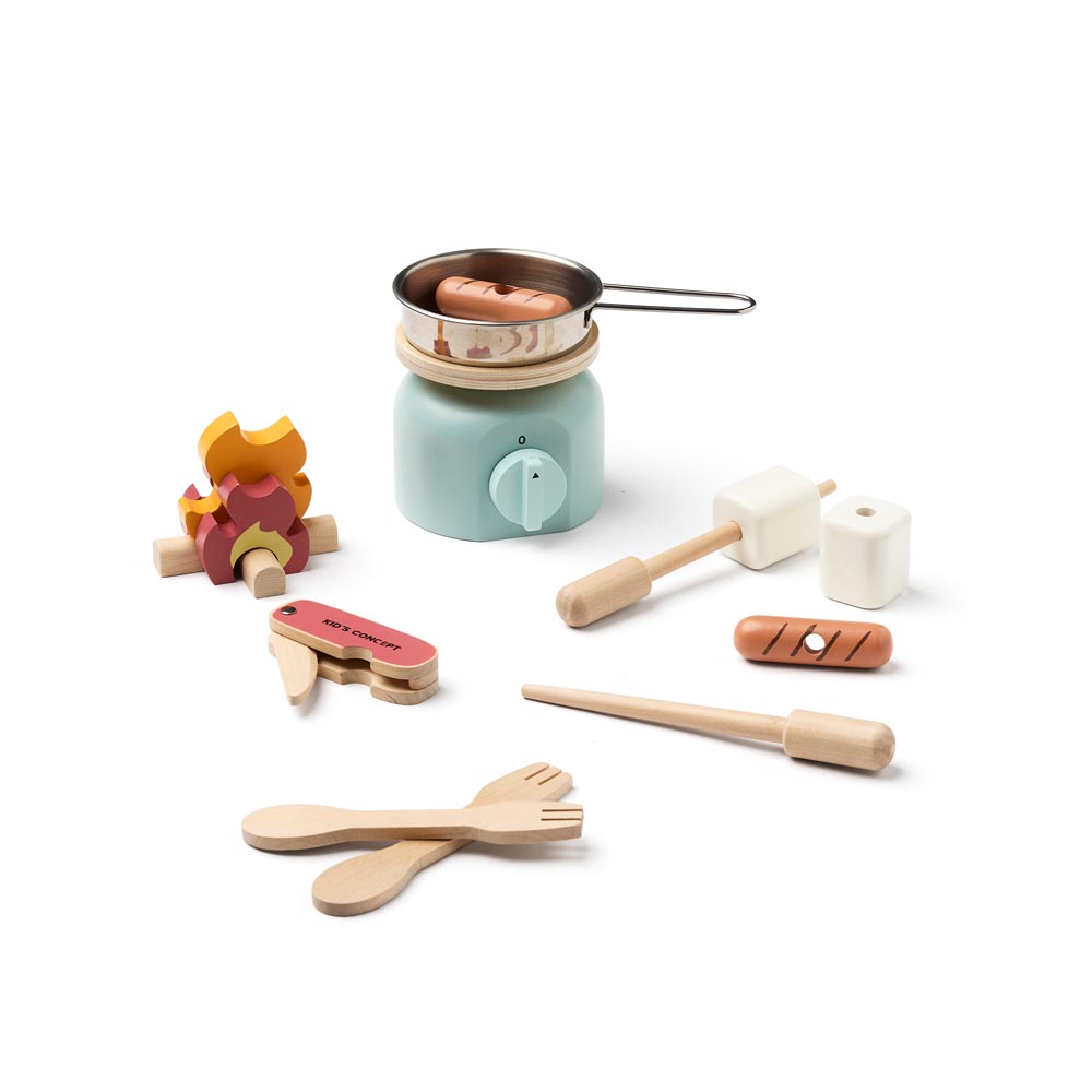 Campingkocher-Spielset aus Holz