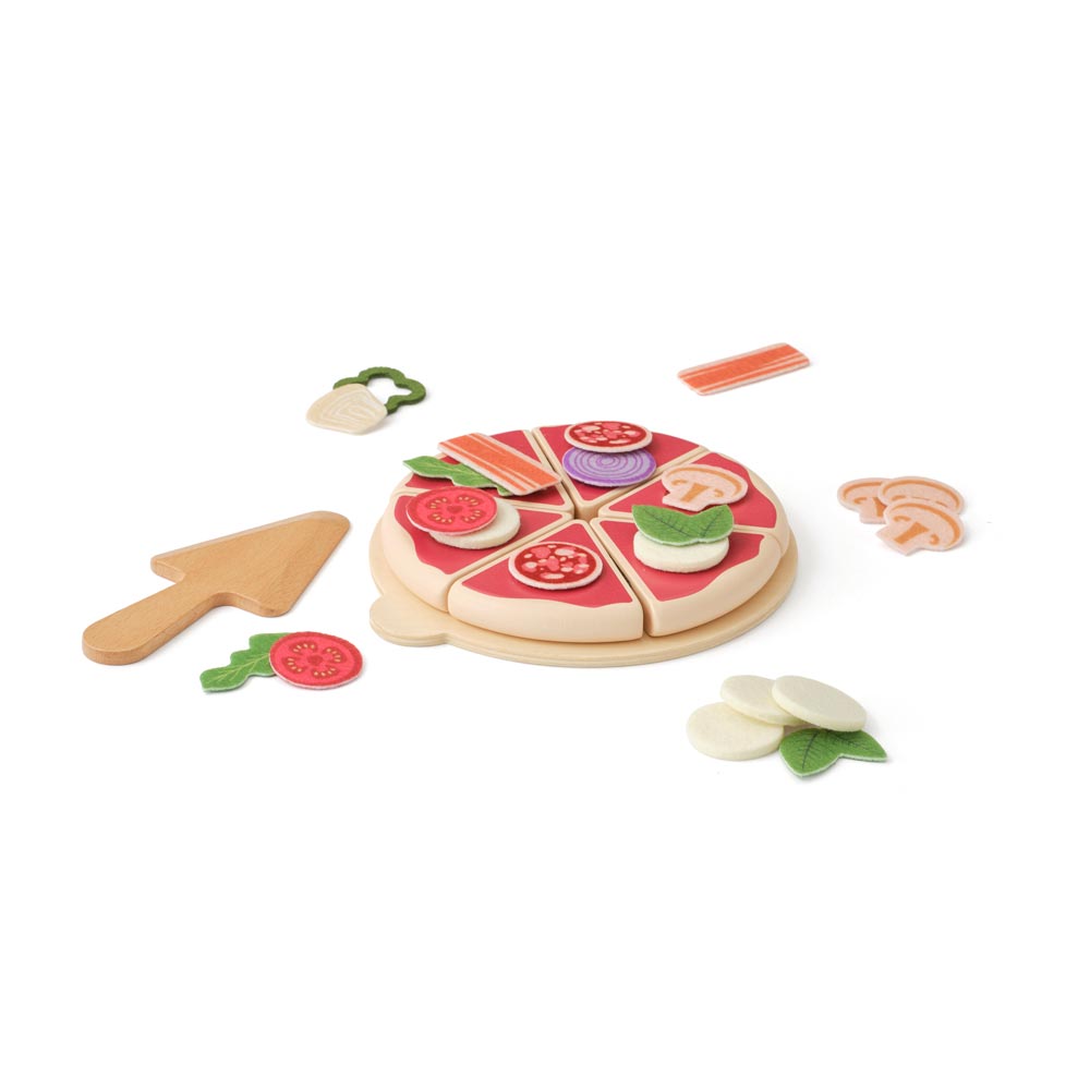 Pizza-Spielset für Kinderküchen, Holz