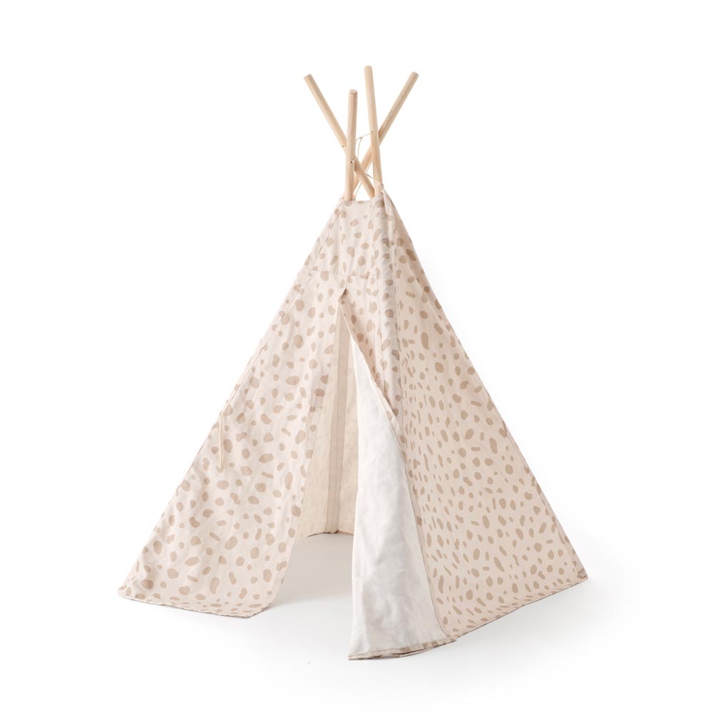 Tipi Spielzelt mit Muster, Baumwolle & Kiefer