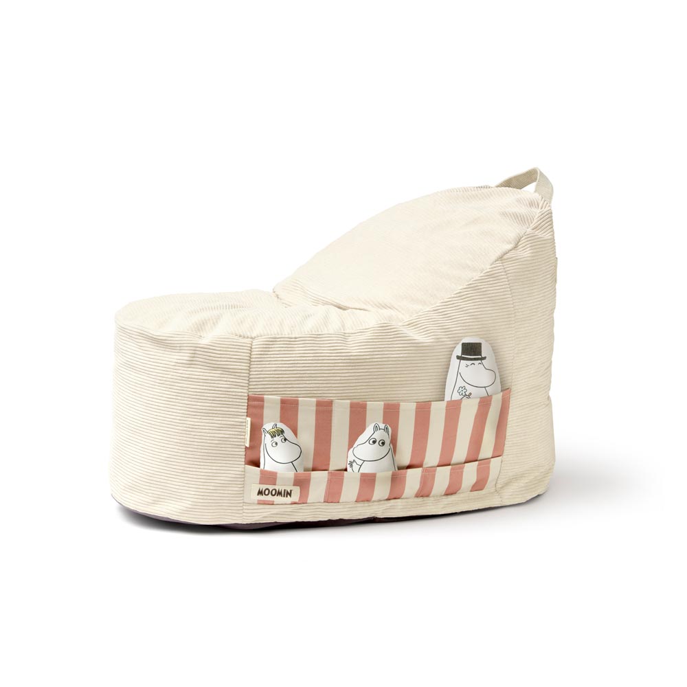 Moomin Sitzsack Kord mit drei Stoff-Figuren
