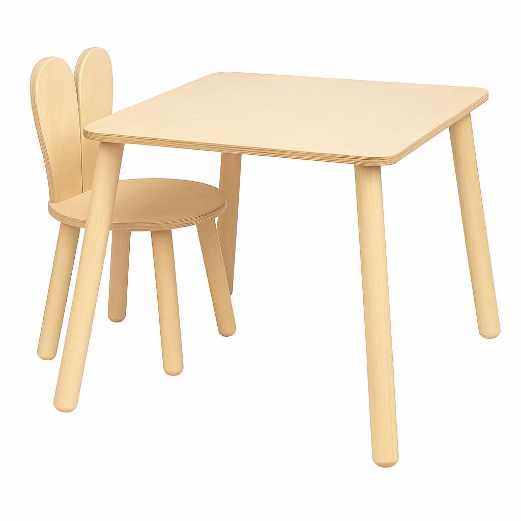 Sitzset Bunny Tisch und Stuhl