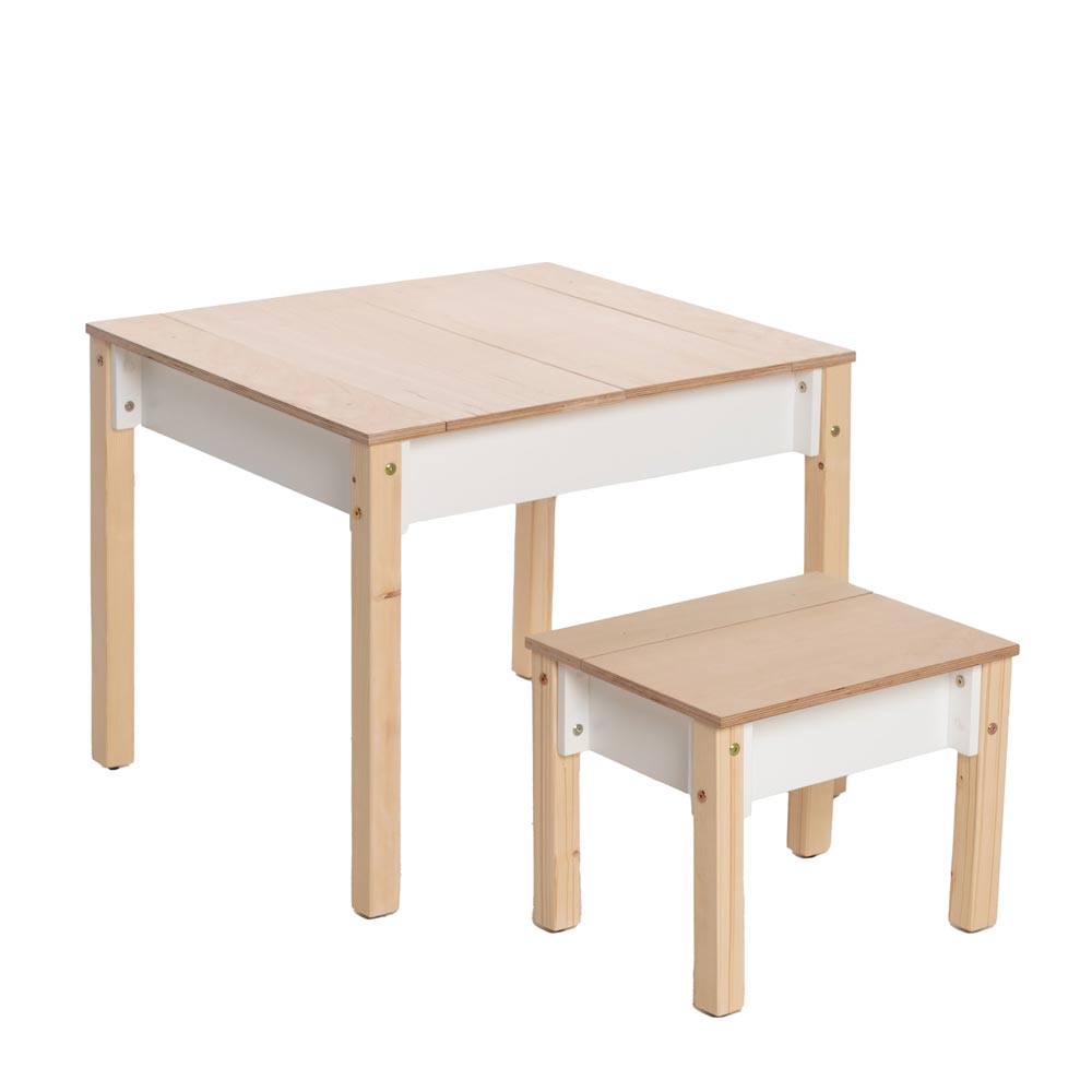 Sitzset Smart Tisch und Hocker mit Stauraum