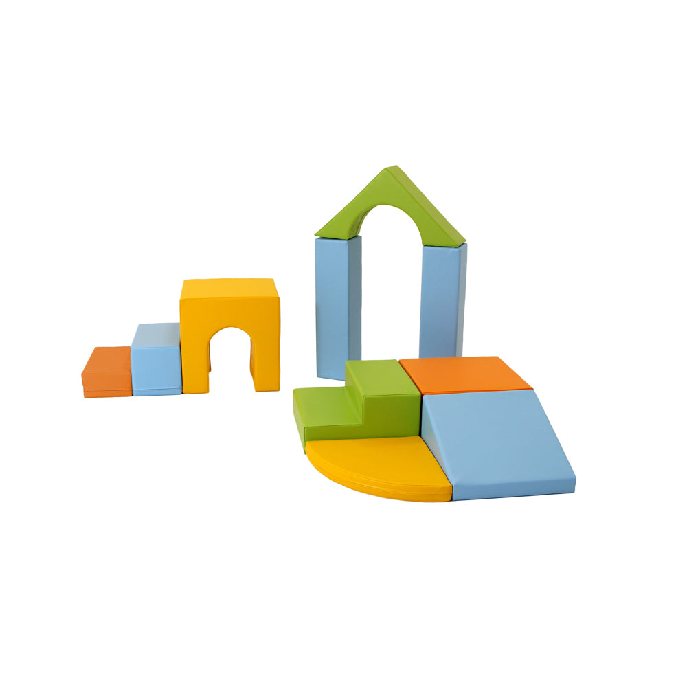 Motorikspielzeug Softblock 10-teiliges Bausteinset, leichtes Multicolor