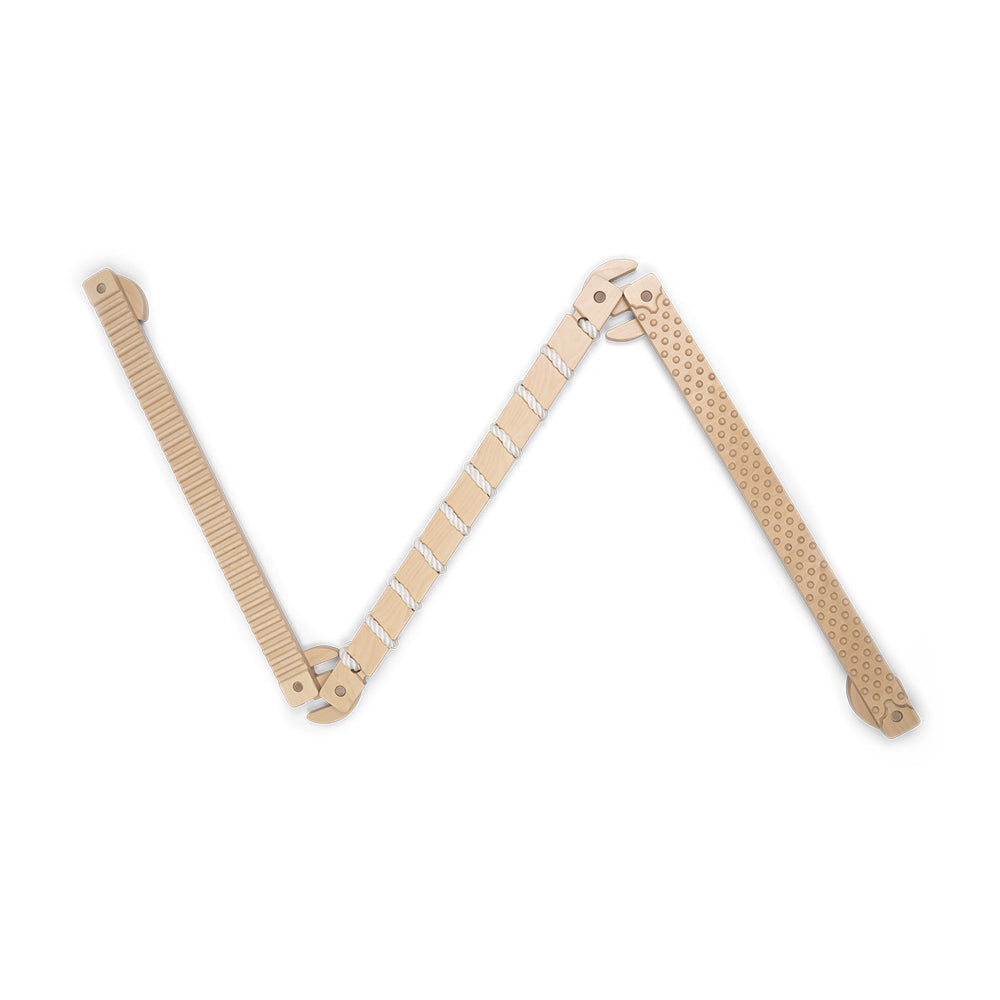 Schwebebalken Set 3-teilig, Balancierset mit weißem Seil, je 115 cm