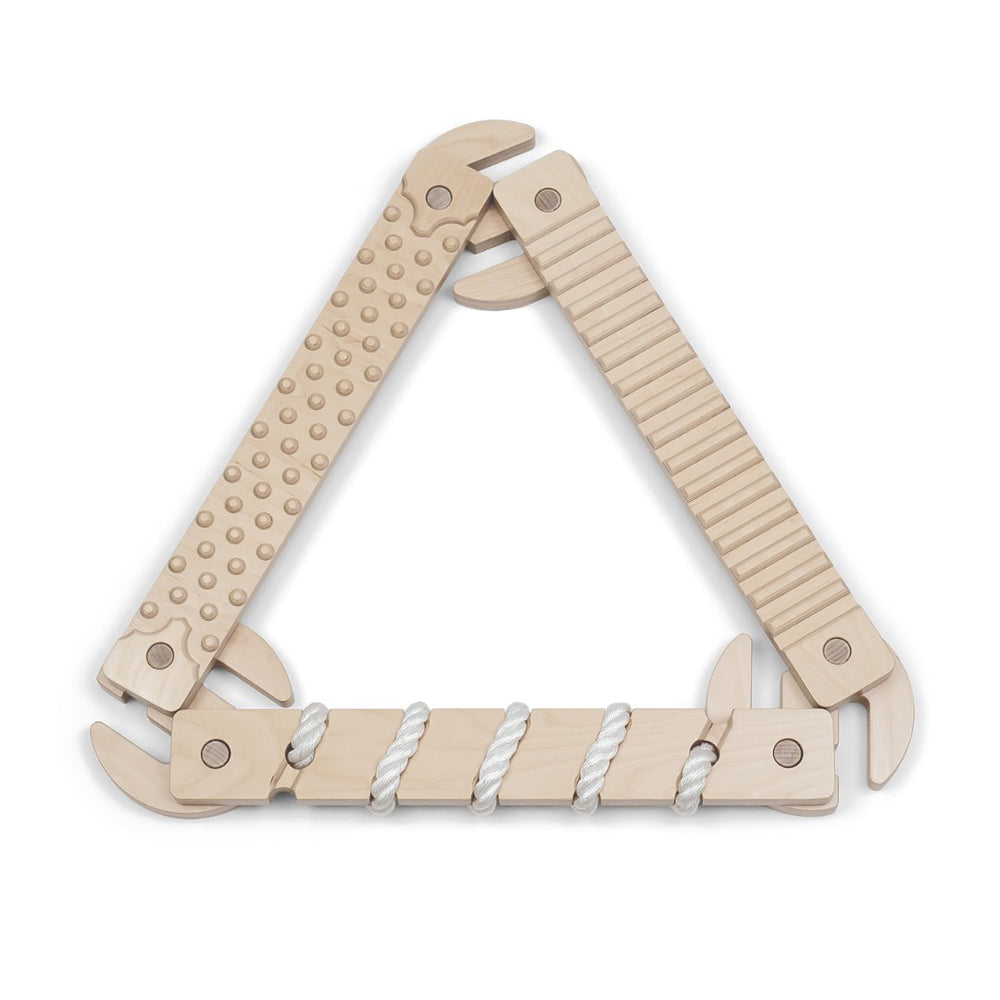 Schwebebalken Set 3-teilig, Balancierset mit weißem Seil, je 58 cm