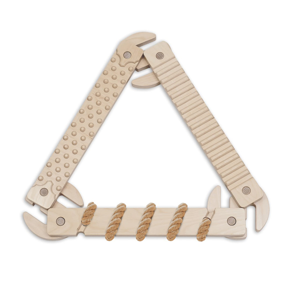 Schwebebalken Set 3-teilig, Balancierset mit Juteseil, je 58 cm