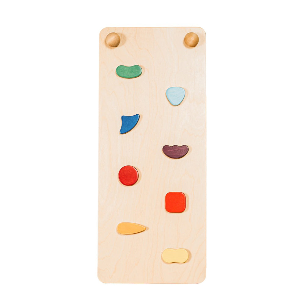 Erweiterung 2in1 Rampe und Rutsche für 2in1 Kletterdreieck oder Sprossenwand aus Holz, Regenbogen