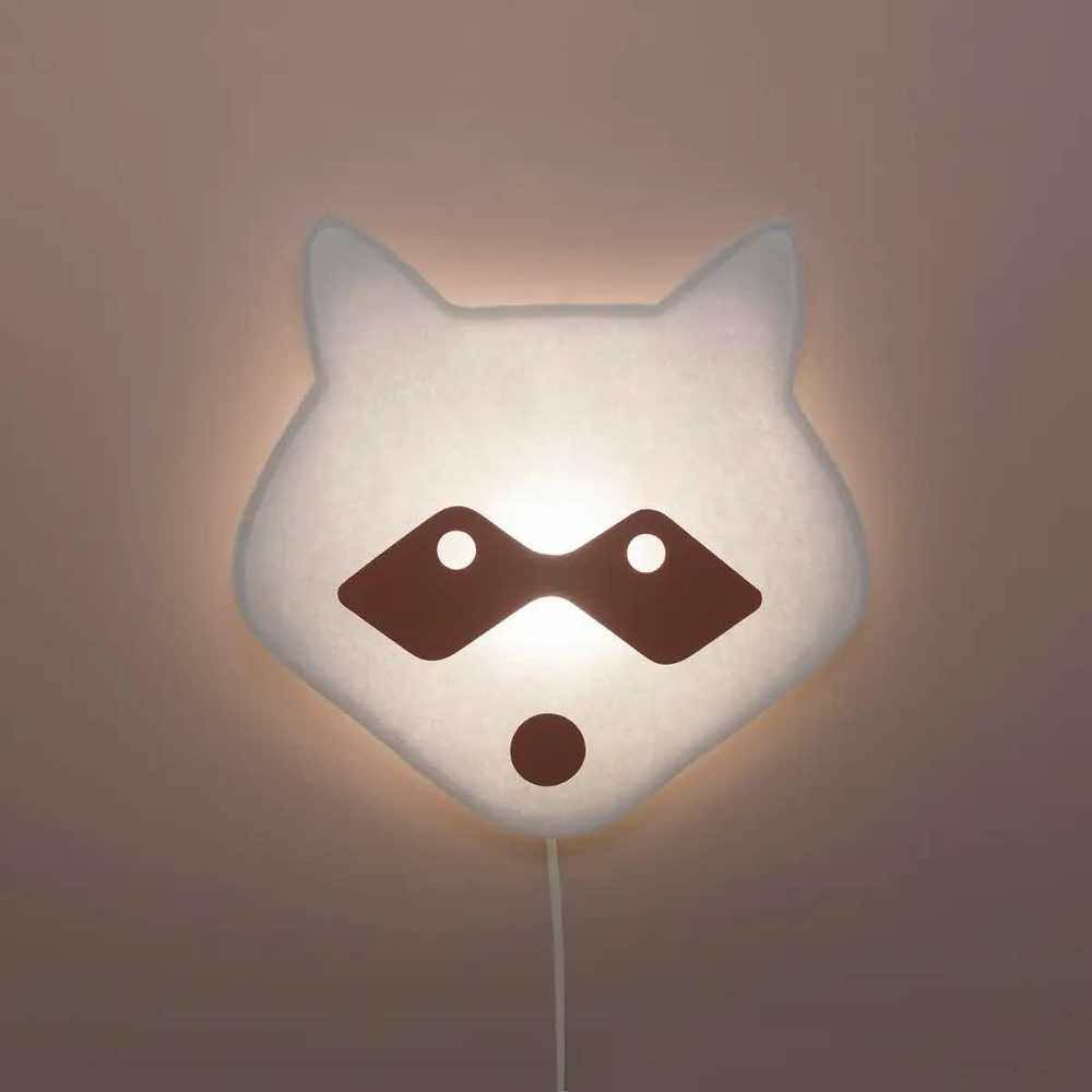 Wandlampe Kinderzimmer Waschbär