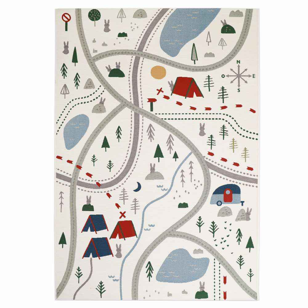 Spielteppich In- & Outdoor 123 x 180 cm Camper