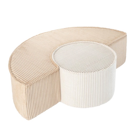 Pouf Set aus Kordsamt