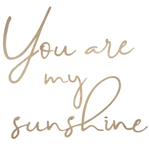[KDS101467] Wanddeko Schriftzug aus Holz "You are my sunshine"