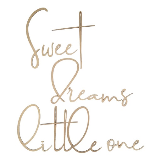 [KDS101464] Wanddeko Schriftzug aus Holz "Sweet dreams little one"