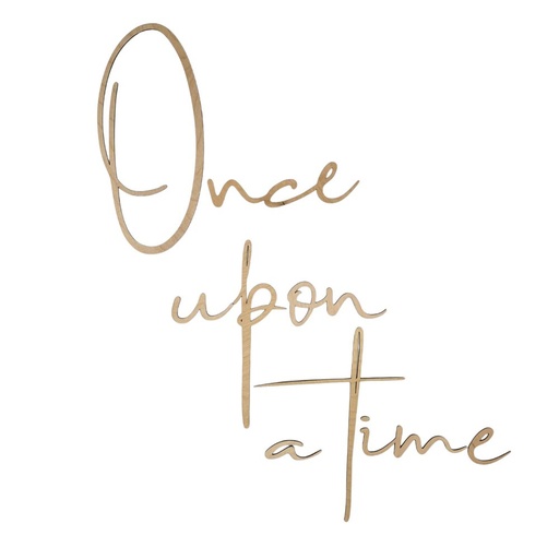 [KDS101465] Wanddeko Schriftzug aus Holz "Once upon a time"