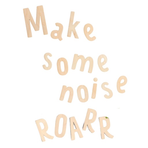 [KDS101454] Wanddeko Schriftzug aus Holz "Make some noise ROARR"