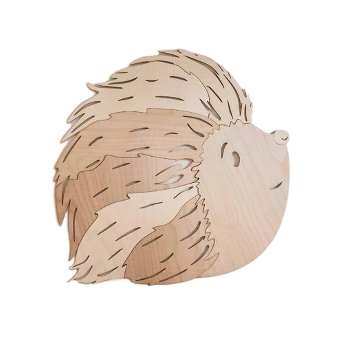 Wanddeko Igel aus Holz