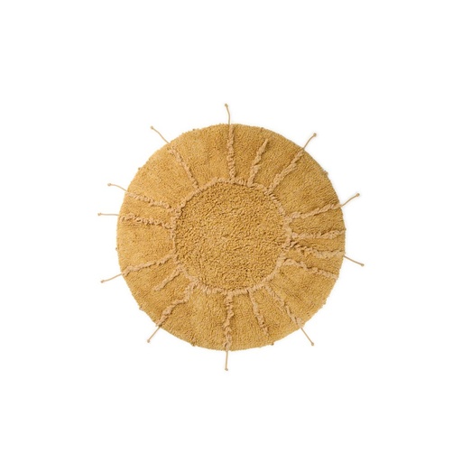 [KDS101791] Baumwollteppich Sonne 100 cm, maschinenwaschbar