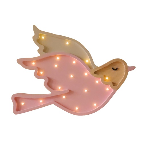 LED Nachtlicht Taube aus Holz, dimmbar