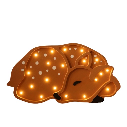 [KDS101840] LED Nachtlicht Reh aus Holz, dimmbar