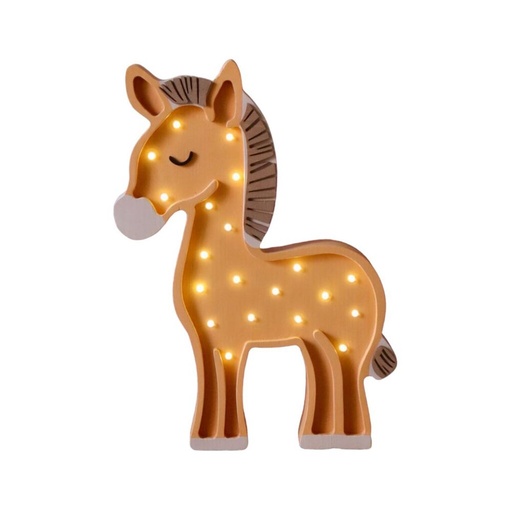 [KDS101822] LED Nachtlicht Pferd aus Holz, dimmbar