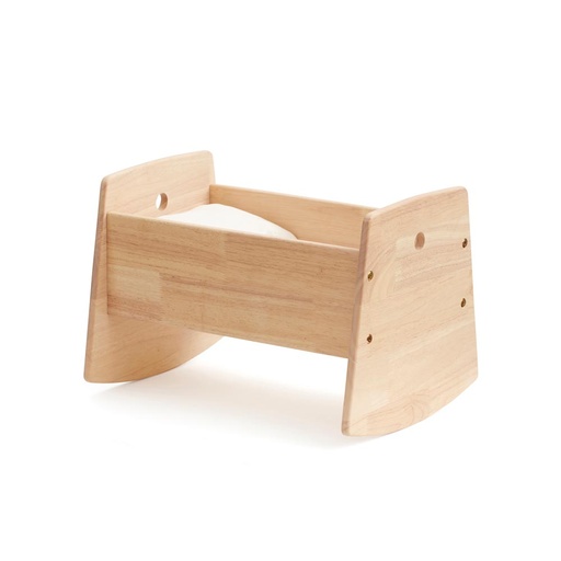 [KDS102190] Puppenwiege aus Holz inkl. Bettwäsche