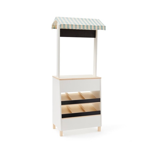 [KDS102160] Marktstand & Kaufladen aus Holz mit Tafeln & Regalen