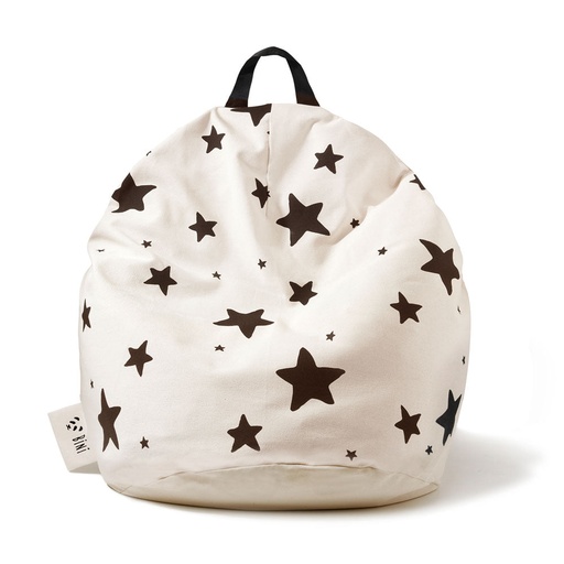Sitzsack Sterne doppelseitig, in schwarz oder grau